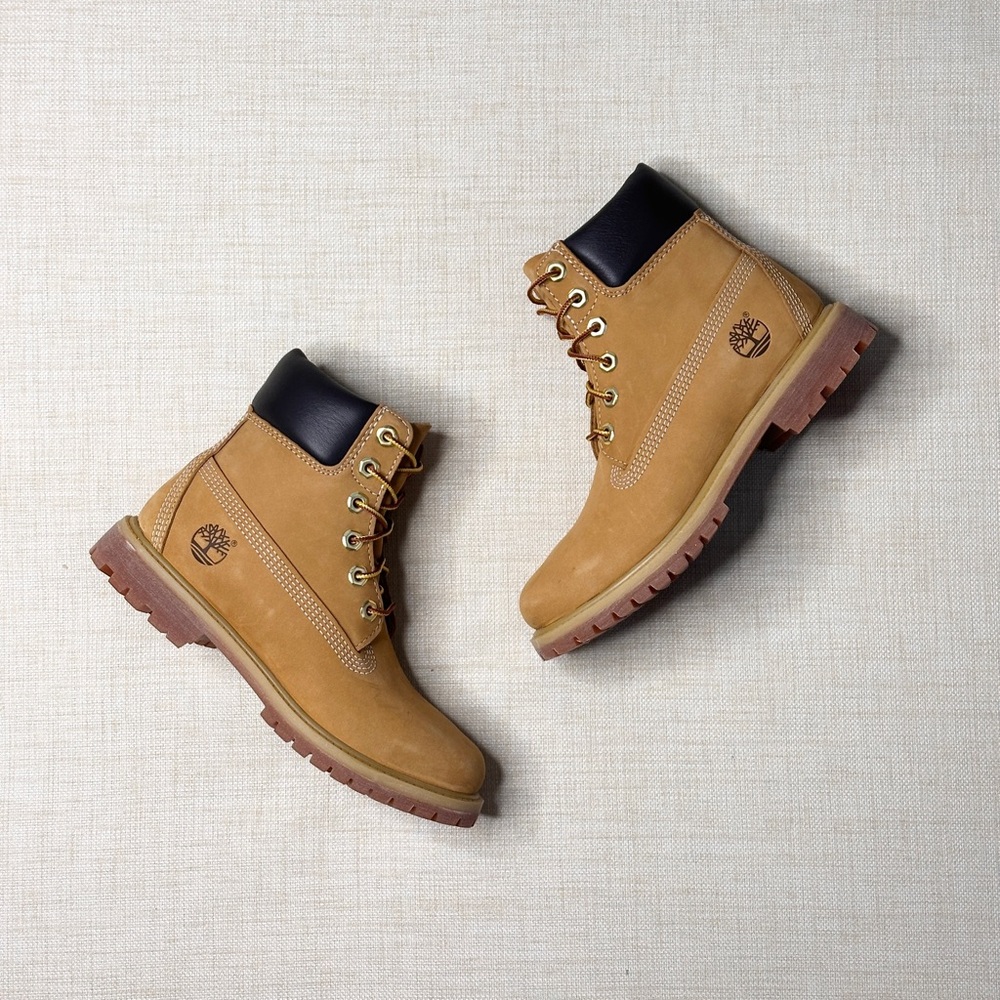 Free People x Timberland® Premium 6-Inch Lace-Up Waterproof Leather Boots Wheat